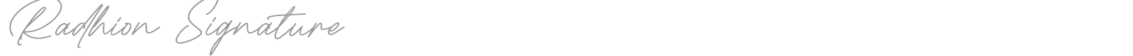 Radhion Signature font preview